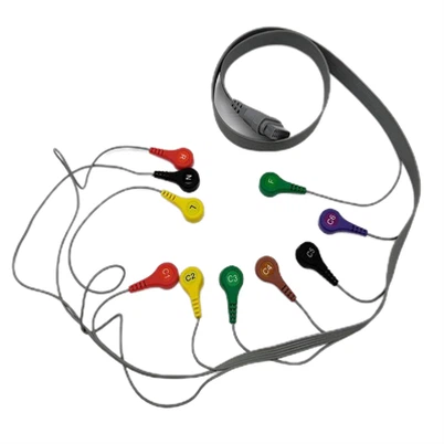 Edan SE-2003 SE-2012 için 10 Uçlu Dinamik Ekg Holter Kablosu